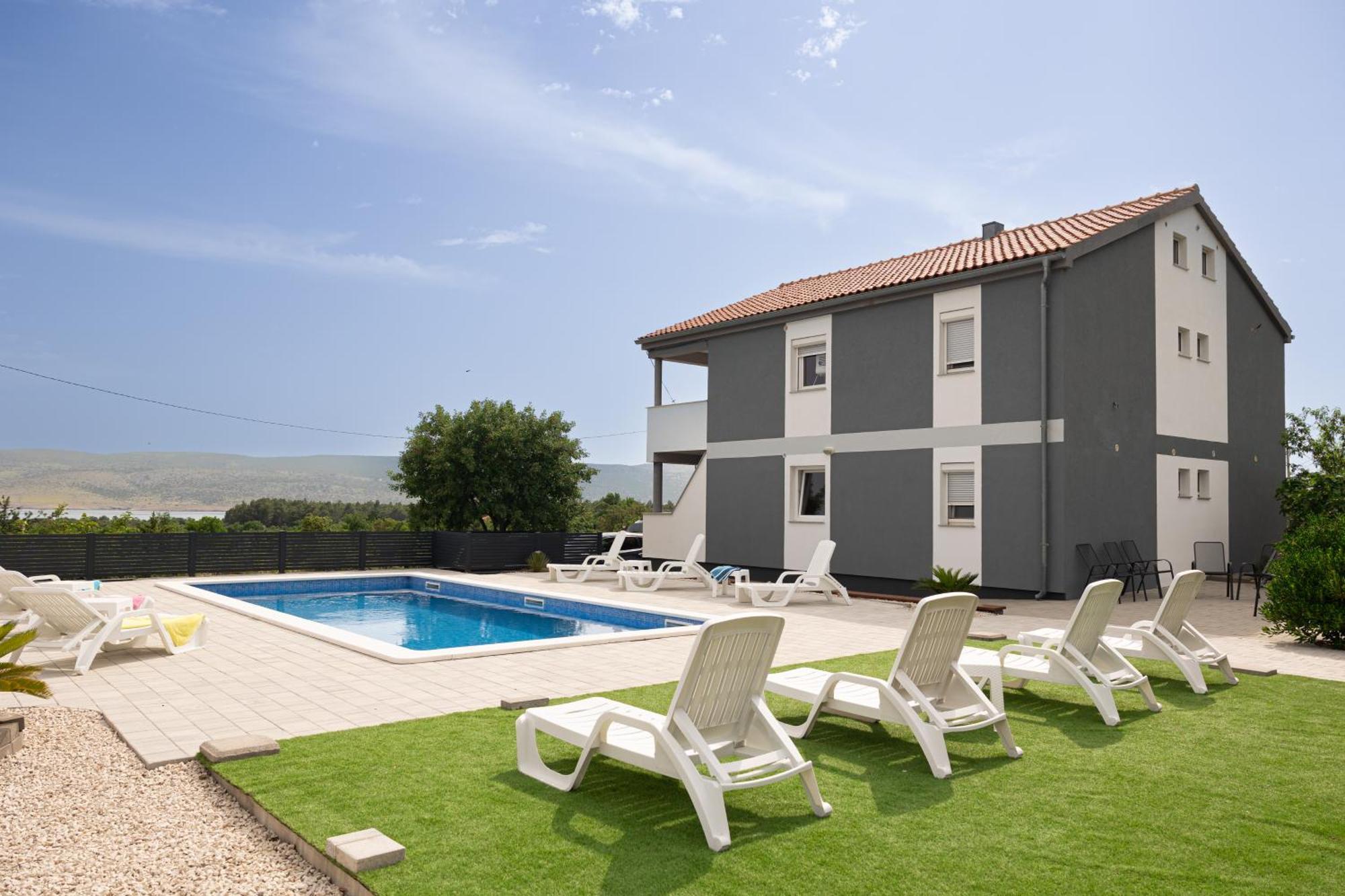 Apartments Zanic With Private Swimming Pool And Sea View Starigrad Paklenica Exteriér fotografie